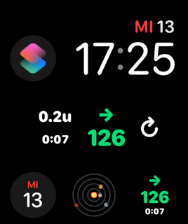 Watch main screen